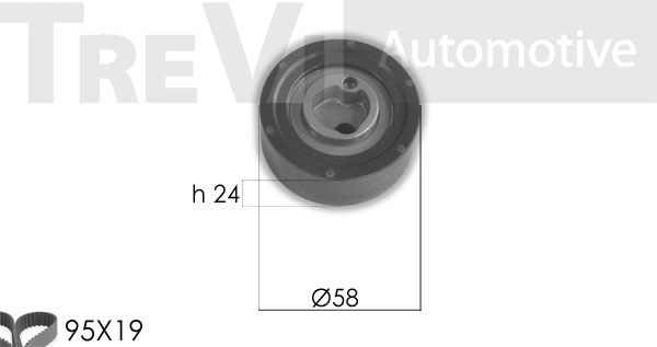 TREVI AUTOMOTIVE Hammashihnasarja KD1440